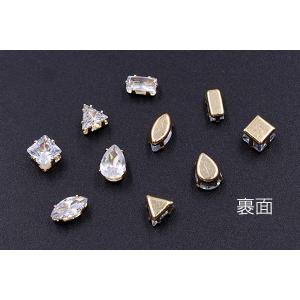 爪立てビジューパーツ ジルコニアストーン貼付け...の詳細画像2