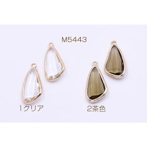 高品質ガラスストーンチャーム 変形しずく型 1...の詳細画像1