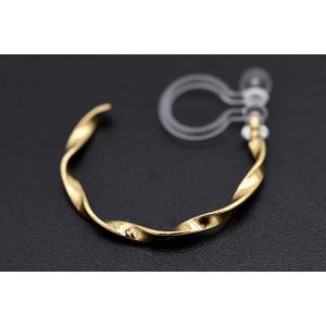 ノンホールピアス 樹脂イヤリング Cフープ ツ...の詳細画像3