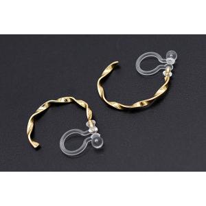 ノンホールピアス 樹脂イヤリング Cフープ ツ...の詳細画像4
