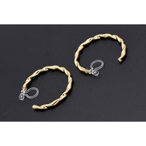ノンホールピアス 樹脂イヤリング Cフープ ツ...の詳細画像2