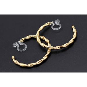 ノンホールピアス 樹脂イヤリング Cフープ ツ...の詳細画像4