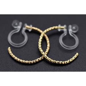 ノンホールピアス 樹脂イヤリング Cフープ ツ...の詳細画像3
