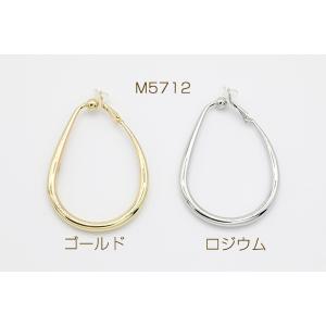 デザインイヤリング クリップ式 ゴム付 フープ...の詳細画像1
