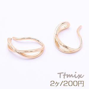 イヤーカフ リボン 17×25mm 片耳用 ゴールド【2ヶ】