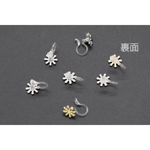樹脂ノンホールピアス フラワー 9mm クリア...の詳細画像2