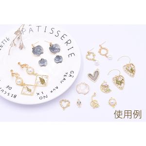 エポチャーム 花びら 1穴 20×21mm ゴ...の詳細画像4