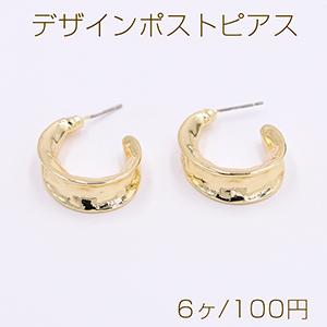 デザインポストピアス フープピアス 8×23mm ゴールド