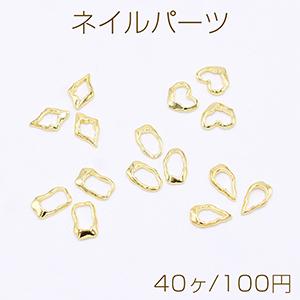 ネイルパーツ メタルパーツ フレーム ゴールド【40ヶ】｜yu-beads-parts