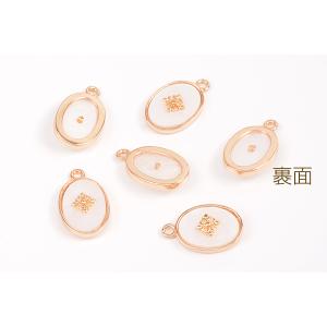 高品質メタルチャーム オーバル カン付き 10...の詳細画像2