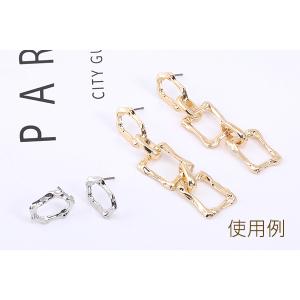 デザインチタンピアス 不規則オーバル 11×1...の詳細画像4