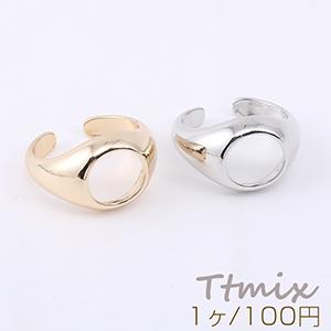 高品質デザインリング 指輪 空枠リング 丸型 12.5×20mm【1ヶ】