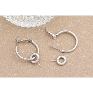 デザインピアス フープピアス 芯立付き 22×...の詳細画像2