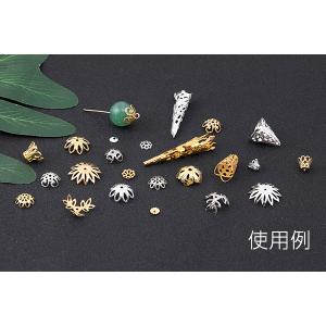 最安値挑戦中!ビーズキャップパーツ メタル花座...の詳細画像4