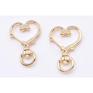 キーホルダー ハート型 24×25mm ゴール...の詳細画像2