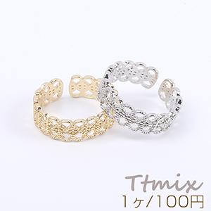 高品質デザインリング 指輪 透かし柄 幅約5.8mm（1ヶ） : ビーズアンド