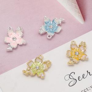 エポチャーム お花 フラワー 蝶々 ストーン付...の詳細画像3