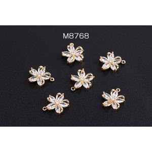 高品質ジルコニアチャーム フラワー 5弁花 カ...の詳細画像1
