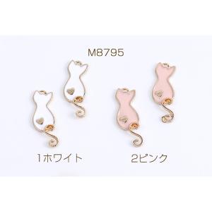 エポチャーム 猫 カン付き 8×24mm ゴー...の詳細画像1