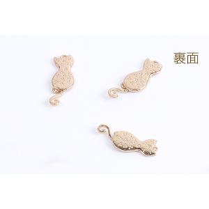 エポチャーム 猫 カン付き 8×24mm ゴー...の詳細画像2