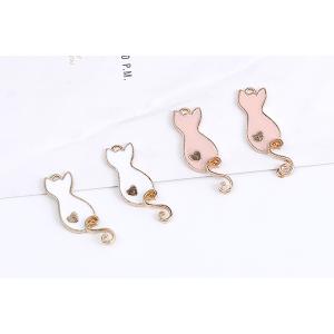 エポチャーム 猫 カン付き 8×24mm ゴー...の詳細画像3