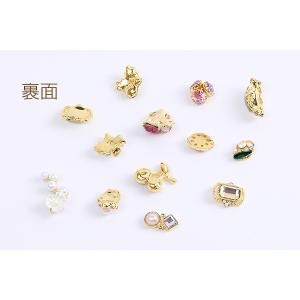 ネイルパーツ メタルパーツ 全16種 ゴールドの詳細画像2