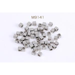 ステンレス製 メタルビーズ スクエア型 3mm...の詳細画像1