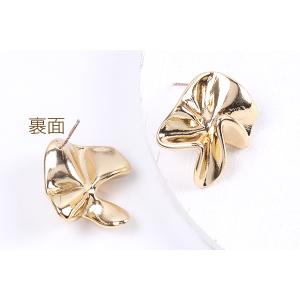 高品質デザインピアス 22×24mm ゴールド...の詳細画像2