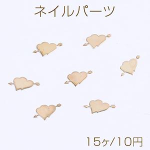 ネイルパーツ レジン封入パーツ キューピットの矢 ハート 4×7mm