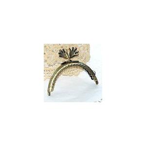メタルがま口パーツ 花柄パームヘッド丸型メッシュ...の商品画像