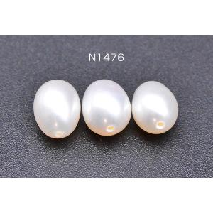 高品質淡水パールビーズ No.68 オーバル ...の詳細画像1
