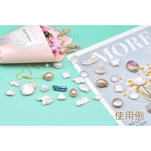 高品質淡水パールビーズ No.68 オーバル ...の詳細画像4