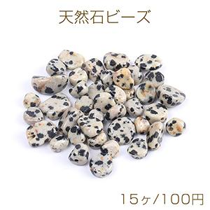 天然石ビーズ 天然石さざれ石 ダルメシアンジャスパー（15ヶ）｜yu-beads-parts