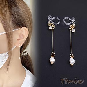 樹脂ノンホールピアス 淡水パール(1ペア)の商品画像