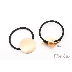ヘアゴム オーバル ラウンド ひし形 マットラ...の詳細画像2
