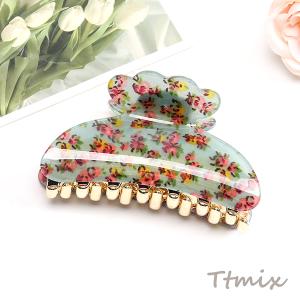 バンスクリップ フラワー柄 4.3×7.8cm...の詳細画像3