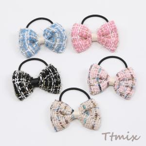 即日可能】シュシュセット ヘアアクセサリー ピンク系（4個セット