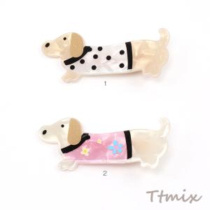 アニマルへアピン 犬 ダックスフント アクリル...の詳細画像1