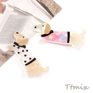 アニマルへアピン 犬 ダックスフント アクリル...の詳細画像4