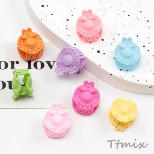 チェック柄バンスクリップ ヘアアクセサリー 41×81mm（1ヶ） : ビーズ