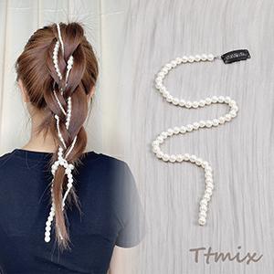 パールチェーン付きヘアコーム ヘアアクセサリー(1連)の商品画像