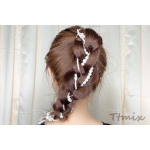 パールチェーン付きヘアコーム ヘアアクセサリー...の詳細画像4