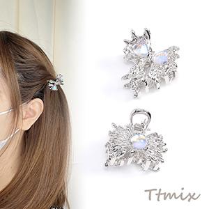 チェック柄バンスクリップ ヘアアクセサリー 41×81mm（1ヶ） : ビーズ