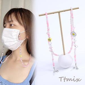 2wayマスクチェーン＆メガネチェーン ビーズチェーン さくらんぼ（1連
