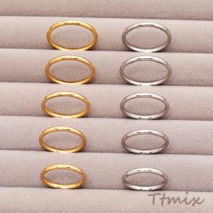 ステンレスリング 幅約2mm 丸みのあるデザイ...の詳細画像2
