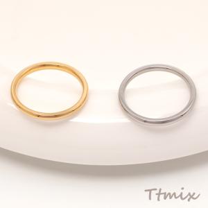 ステンレスリング 幅約2mm 丸みのあるデザイ...の詳細画像3