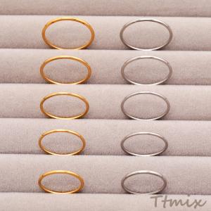 ステンレスリング 幅約1mm 丸みのあるデザイ...の詳細画像2