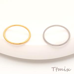 ステンレスリング 幅約1mm 丸みのあるデザイ...の詳細画像3