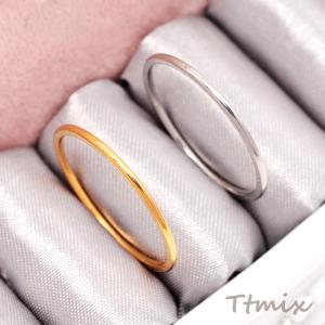 ステンレスリング 幅約1mm 丸みのあるデザイ...の詳細画像4
