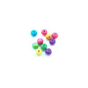 ウッドビーズ　カラーミックス　丸玉  14mm(100g)｜yu-beads-parts